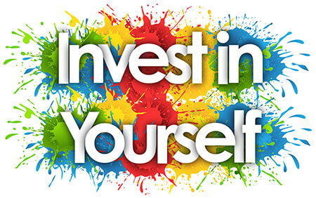 Words saying invest in yourself