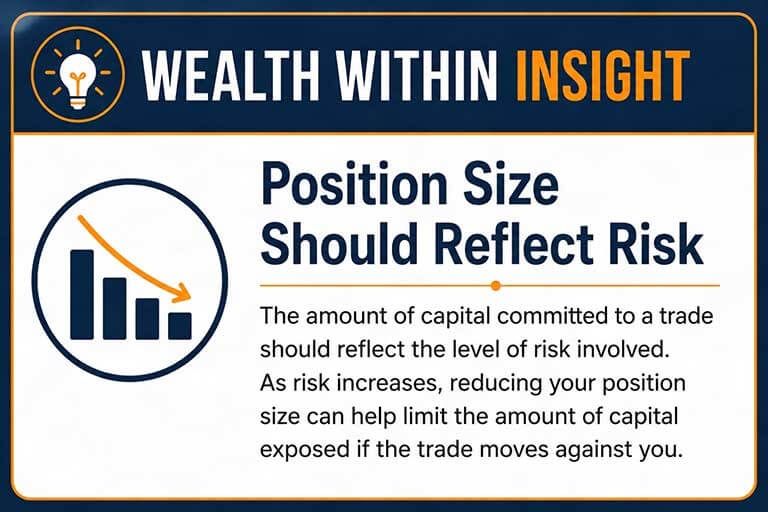 Key Insight: Your Positon size should reflect the risk you are taking on