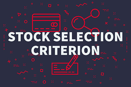 image with words saying stock selection criterion to manage risk