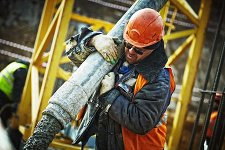 Tradie working on an oil rig
