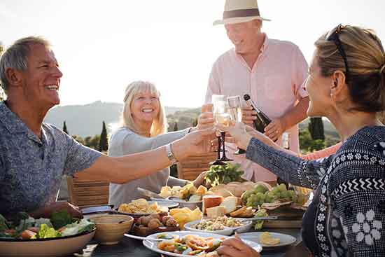 Retirees enjoying the good life