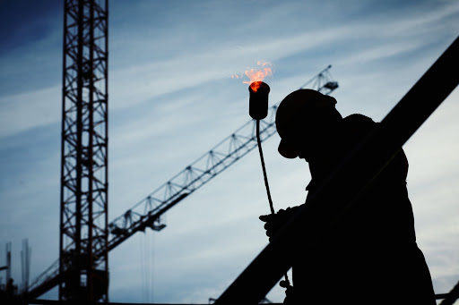 Tradie working on an oil rig