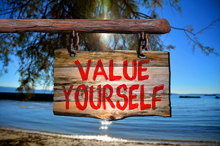 sign saying value yourself