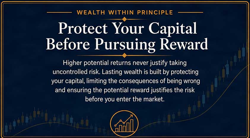 Wealth Within Principle: Protect your capital before pursuing reward.