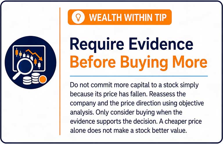 Wealth Within Tip: Require evidence before buying more