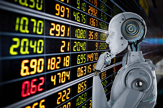Robot analysing stocks