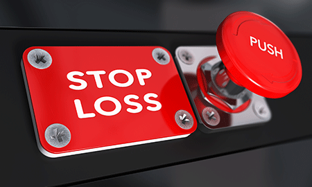 button with the words stop loss