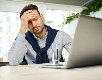 Distressed trader losing money
